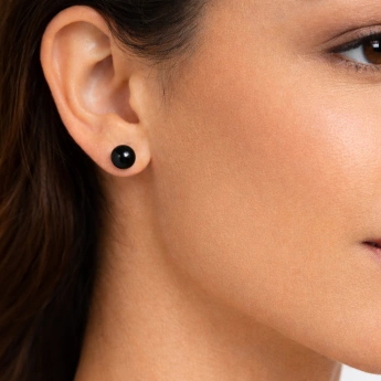 Ocelové náušnice s Onyxem Xara