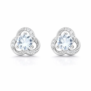 Stříbrné náušnice se zirkony Tansarville