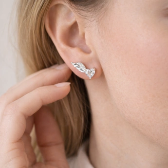 Stříbrné náušnice křídla Trendy