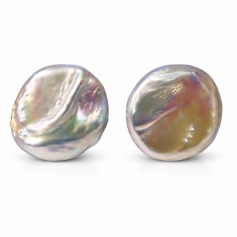 Stříbrné perlové pecky s duhovým leskem