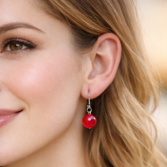 Náušnice brazilský rubín Gaja