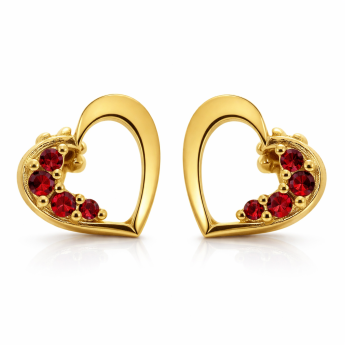 Stříbrné náušnice s českým granátem Helen