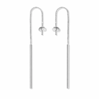 Stříbrné řetízkové náušnice Spacer
