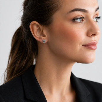 Stříbrné autorské náušnice Vector