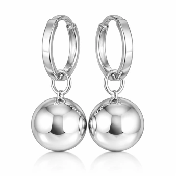 Stříbrné náušnice s kuličkou