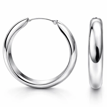 Stříbrné kruhové náušnice Bellisi