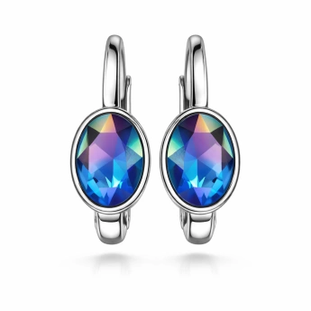 Stříbrné náušnice s krystalem Swarovski Arlina