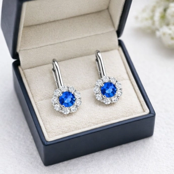 Stříbrné náušnice Drops - výběr barev