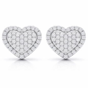 Stříbrné náušnice s moissanitem Mosy