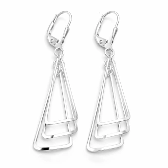 Stříbrné dlouhé visací náušnice Linera