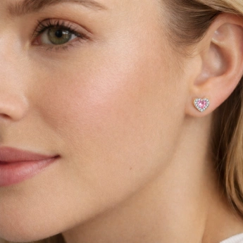 Stříbrné zlacené náušnice kytky Alaya