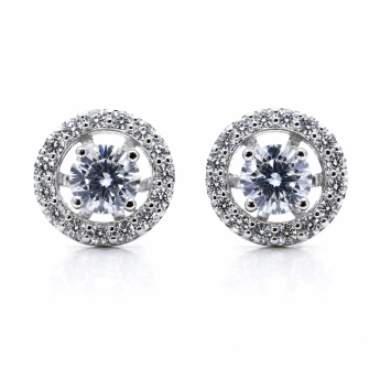 Elegantní stříbrné náušnice 2v1 May