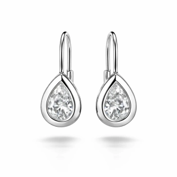 Stříbrné náušnice se zirkony Seloria