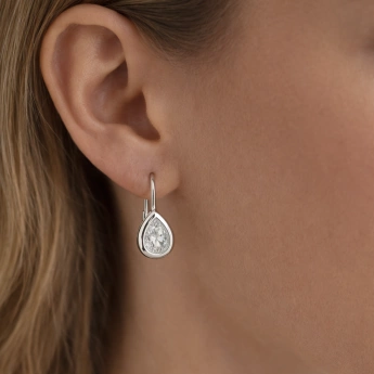 Stříbrné náušnice se zirkony Seloria