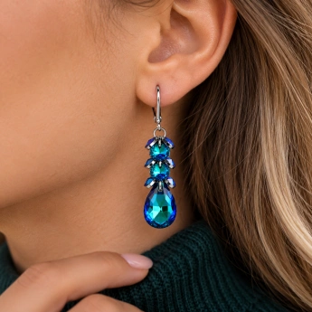Ocelové náušnice s krystaly Swarovski Marivelle