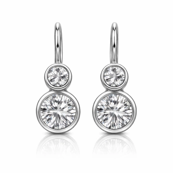 Stříbrné náušnice se zirkony Agáta
