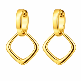 Ocelové zlacené geometrické náušnice Velira