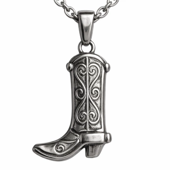 Ocelový přívěsek kovbojská bota Dakota Přívěsek dodáváme včetně řetízku zdarma