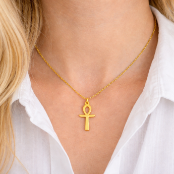 Ocelový přívěsek kříž Ankh Eternal