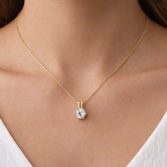 Ocelový náhrdelník Swarovski se zirkonem Satho