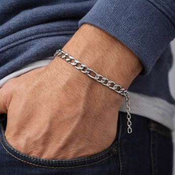 Ocelový pánský náramek 4 mm – nastavitelná délka 20 + 5 cm