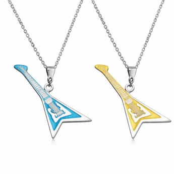 Ocelový přívěsek kytara Rocker