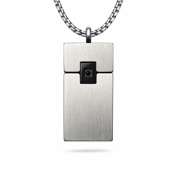 Ocelový náhrdelník s onyxem Axell