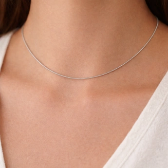 Řetízek z chirurgické oceli struna 1 mm Minaret stříbrná/zlacená