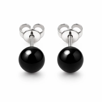 Ocelové náušnice s Onyxem Xara