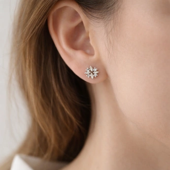 Stříbrné náušnice se zirkony Kyla