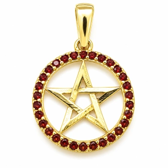 Zlatý přívěsek pentagram Darci Granát