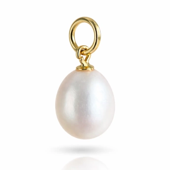 Stříbrný zlacený přívěsek s říční perlou Aurelia