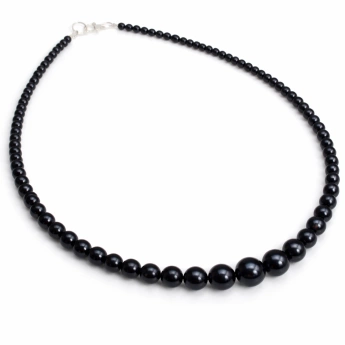 Perličkový náhrdelník černý Carloo