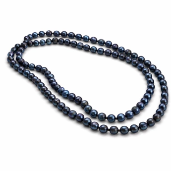 Náhrdelník říční perly modré 120 cm Josephine