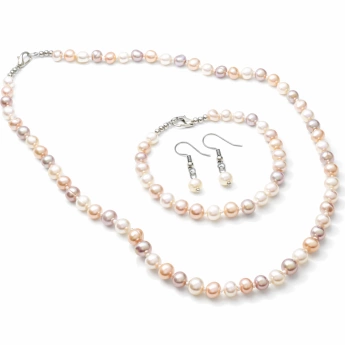 Souprava z multicolor říčních perel Mirelle