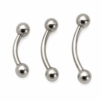 Ocelový piercing do obočí kulička