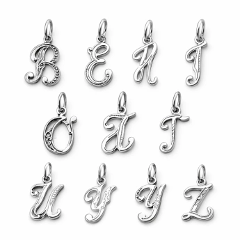 Stříbrný přívěsek písmeno s rytím