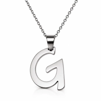 Ocelový přívěsek písmeno G