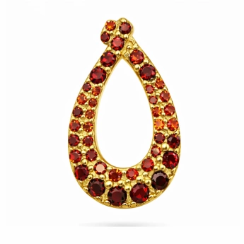 Stříbrný přívěsek s českými granáty Valeria