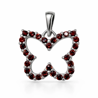 Stříbrný přívěsek český granát Ella