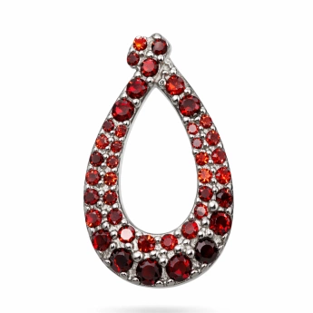 Stříbrný přívěsek vlnka český granát Freja