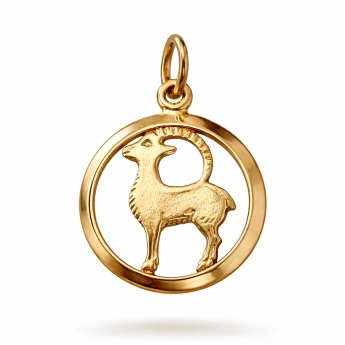 Stříbrný zlacený přívěsek znamení Kozoroh Capri