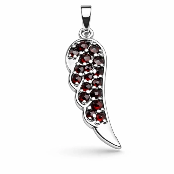 Stříbrný přívěsek křídlo český granát Aylin