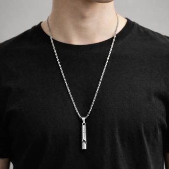 Ocelový přívěsek nota