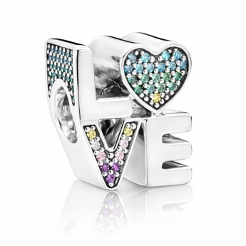 Stříbrný přívěsek Love