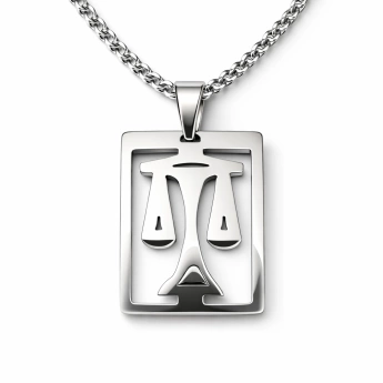 Ocelový přívěsek znamení váhy Libra