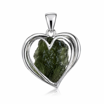 Stříbrný přívěsek s vltavínem Harry