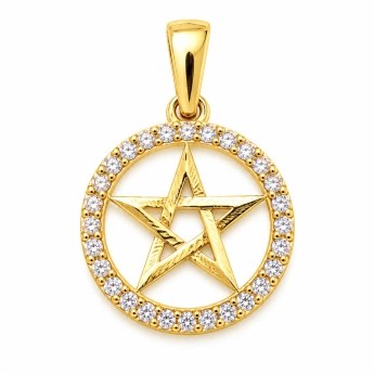 Zlatý přívěsek pentagram Darci