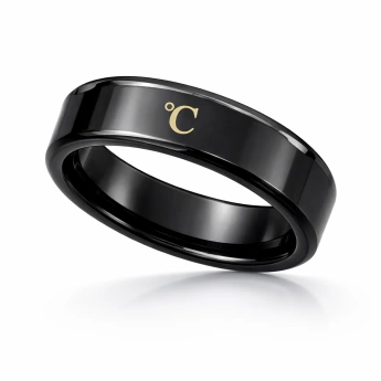 Ocelový prsten se snímáním teploty Tempa