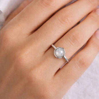 Stříbrný prsten s říční perlou Almira Pearl